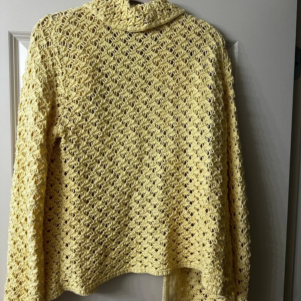 Vintage Yellow Crochet Sweater - Picture 3 of 3